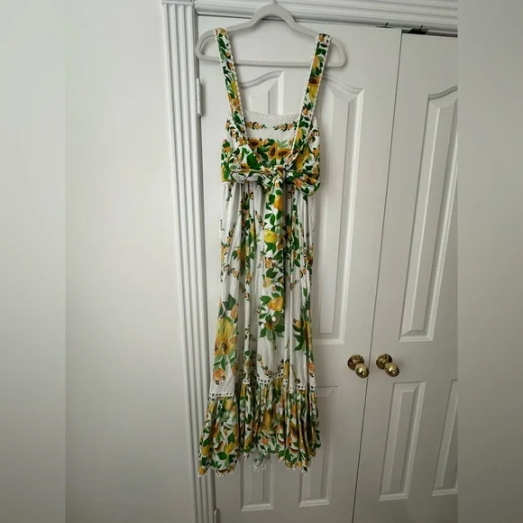 Farm Rio Papaya Salad Linen Sundress - Picture 4 of 7